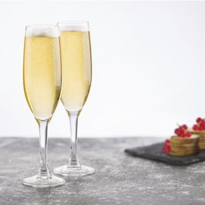 Champagne glasses for Valentine's Day