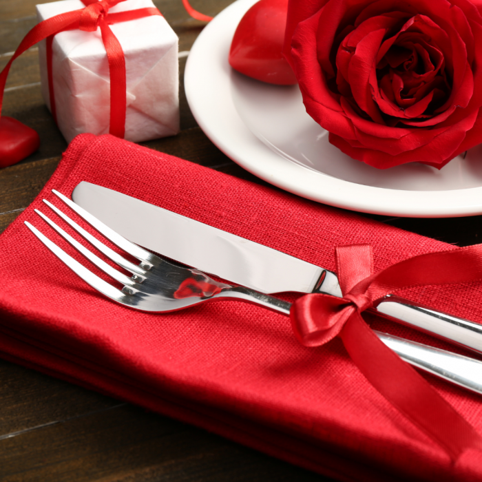 Valentine's Day table setting 