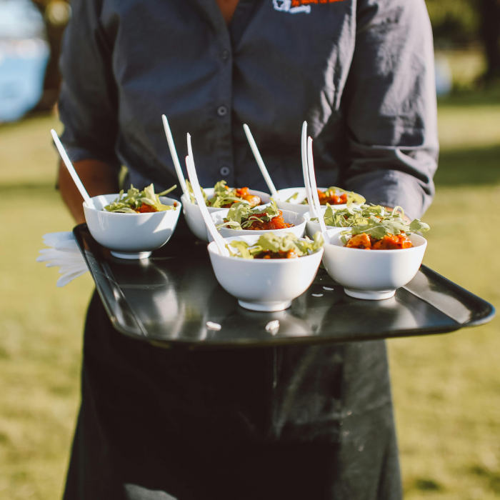 Serving trays for Alfresco dining
