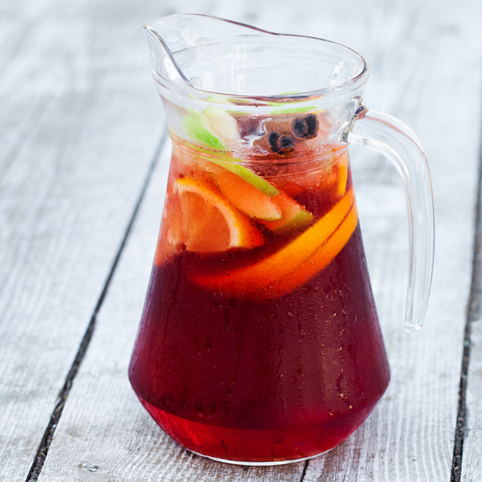 Glass jug of Sangria