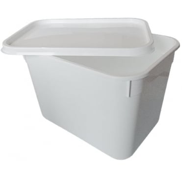 4 Litre Rect Plastic Food Container with Lid - Pack of 10