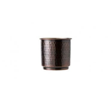 Antique Copper Hammered Tumbler with Nickel Lining