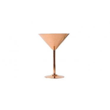 Copper Martini Glass with Nickel Lining