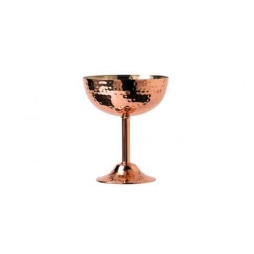 Hammered Copper Wine Goblet Non Allergenic Lining 7.25oz (20.5cl)