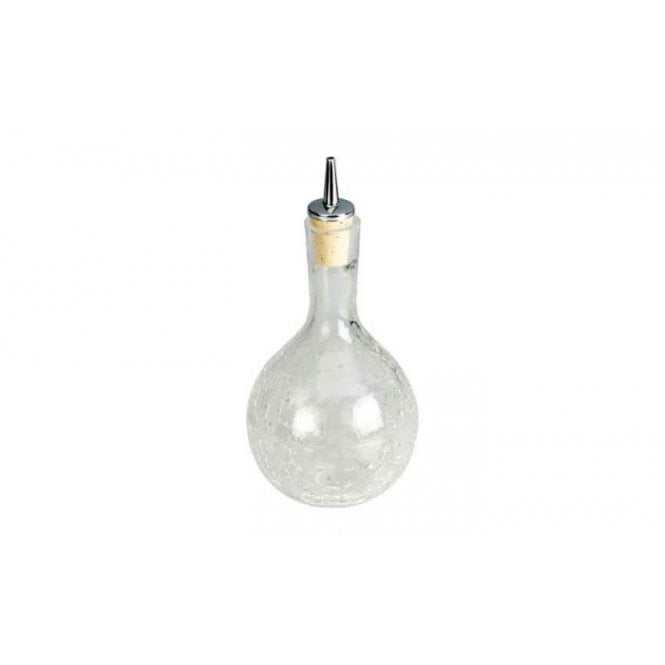 Artis Round Crackle Glass Dash Bottle 11.5oz (33cl)