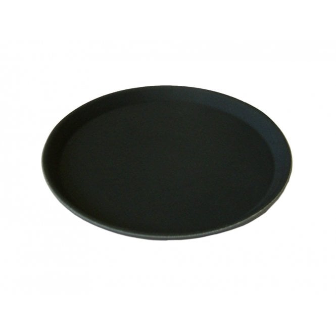 Beaumont Black Round Non Slip Trays 16