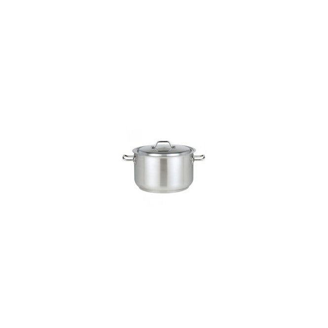 Catering Essentials 24cm/5.8L Professional Stainless Steel Stew Pan And Lid | Pack of 6