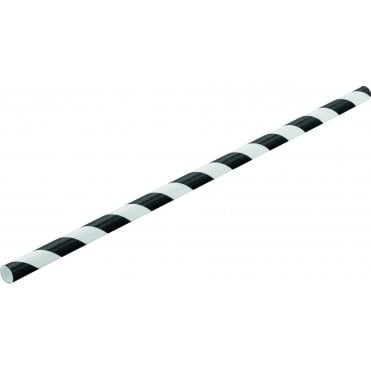 Black & White Paper Straw 8" | Box of 100