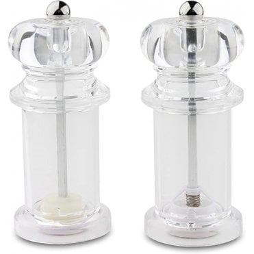 Clear Acrylic Salt & Pepper Set 14cm