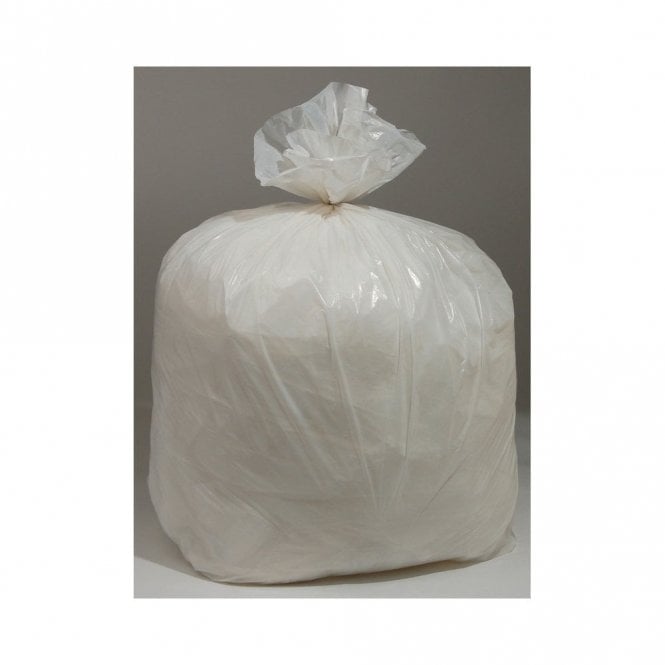 Catering Essentials Coloured Refuse Sacks 90L - White | 1x200