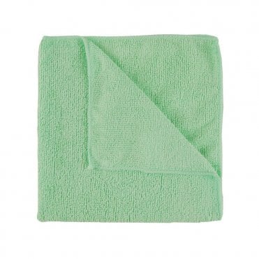 Green Contract Microfibre Cloths 40x40cm | Pack of 10