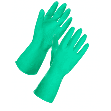 Green Rubber Gloves - Medium | Pair
