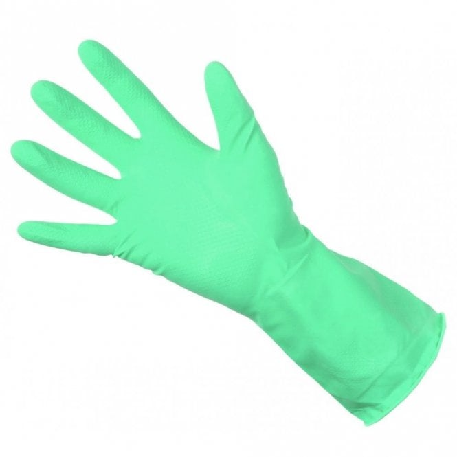 Catering Essentials Green Rubber Gloves - Small | Pair