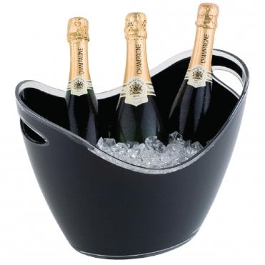 Large Black Acrylic Wine & Champagne Bucket