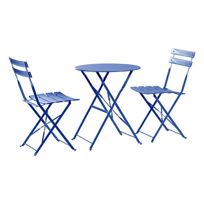 Catering Essentials Navy Bistro Table & Two Chair Set