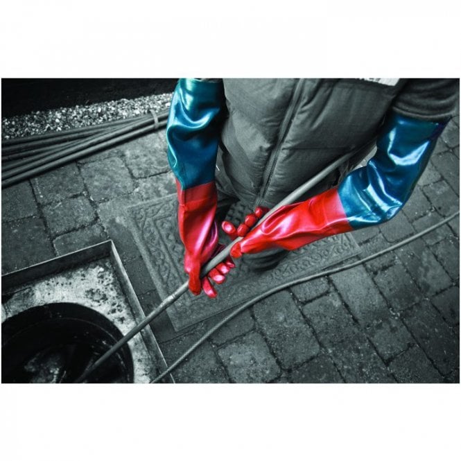 Catering Essentials Red PVC Gauntlet Gloves