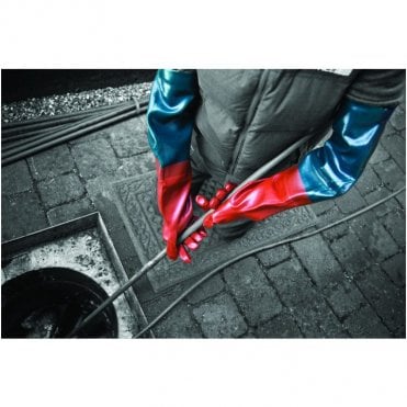 Red PVC Gauntlet Gloves