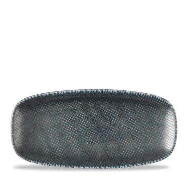 Astro Metallic Blue Chefs Oblong Plate 10.6"X5" | Box of 12