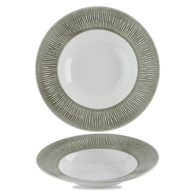 Churchill Bamboo Ceramic Spinwash Alpine Wide Rim Bowl 11