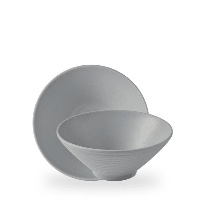 Churchill Emerge Seattle Grey Melamine Rippled Bowl Medium 22.7cm | Box of 6