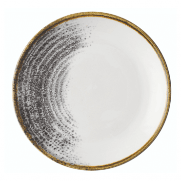 Homespun Accents Black Evolve Coupe Plate 8 2/3" | Box of 12
