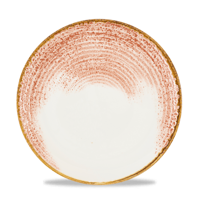 Churchill Homespun Accents Coral Evolve Coupe Plate 10.25