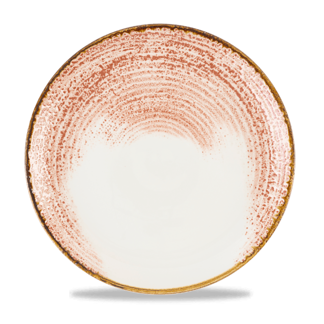 Churchill Homespun Accents Coral Evolve Coupe Plate 11.25