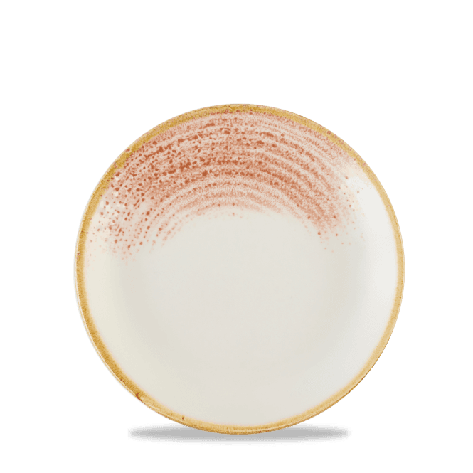 Churchill Homespun Accents Coral Evolve Coupe Plate 6.5