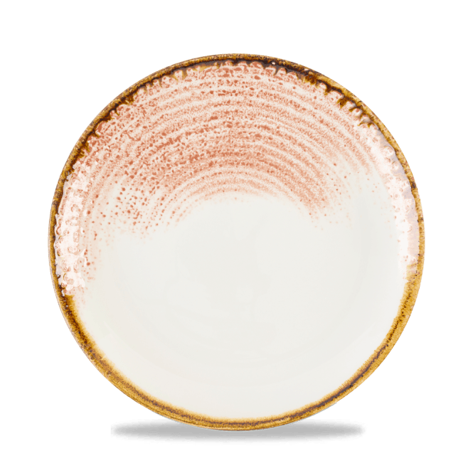 Churchill Homespun Accents Coral Evolve Coupe Plate 8.67