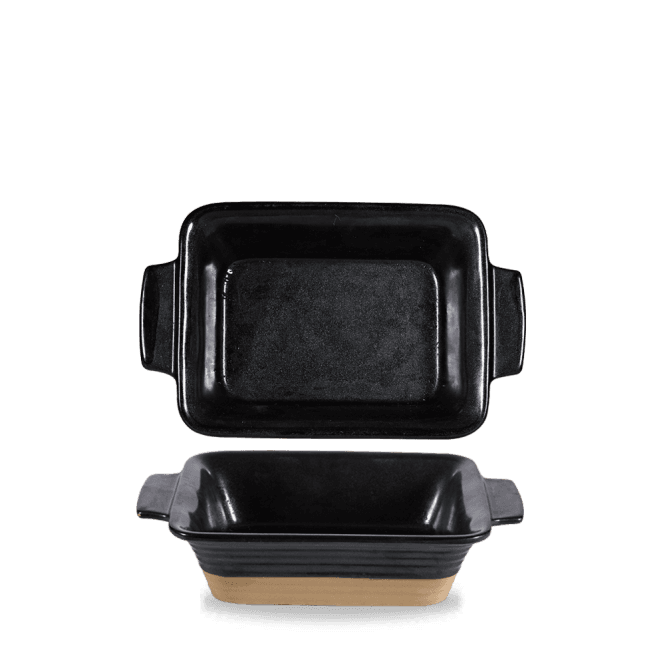 Churchill Igneous Black Rectangle Dish 7