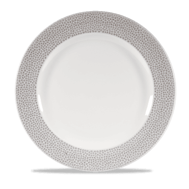 Isla Spinwash Shale Grey Footed Plate 10 7/8" | Box of 12