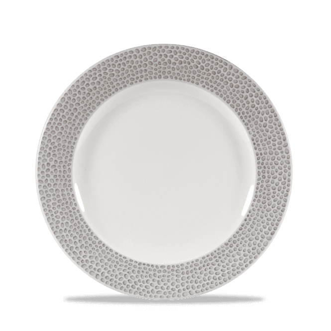 Churchill Isla Spinwash Shale Grey Plate 8 1/4