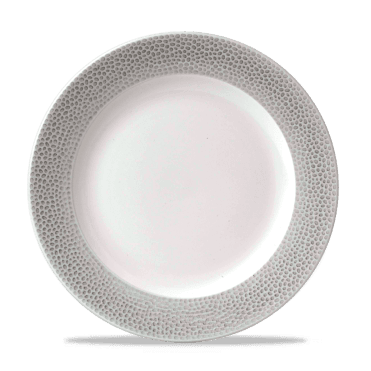 Isla Spinwash Shale Grey Profile Footed Plate 10 1/4" | Box of 12