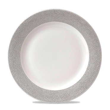 Isla Spinwash Shale Grey Profile Wide Rim Plate 12" | Box of 12