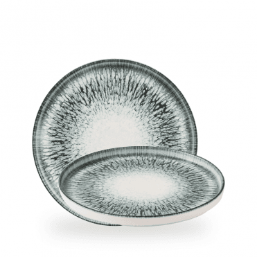 Lume Black Walled Plate 10 1/4" | Box of 6