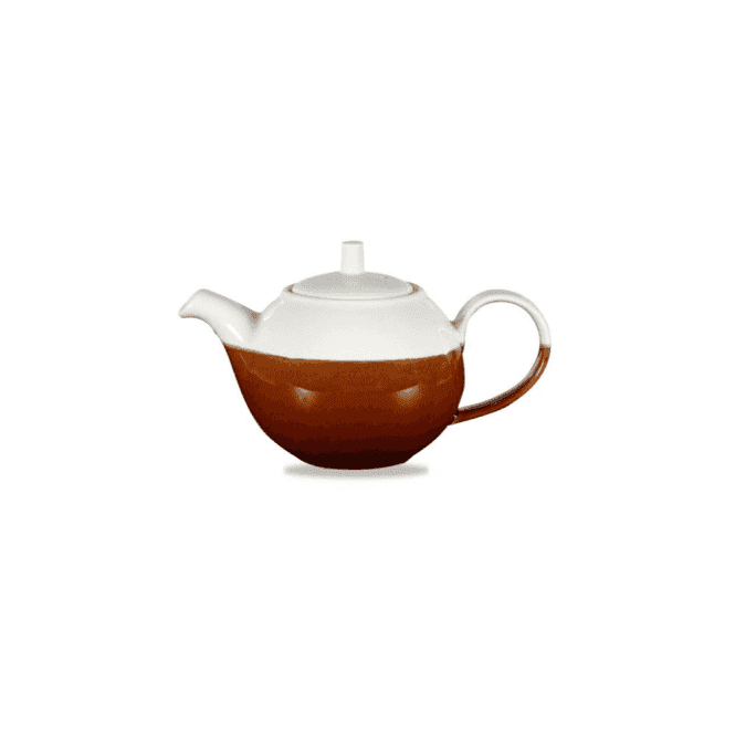 Churchill Monochrome Cinnamon Brown Profile Beverage Pot 15oz | Box of 4