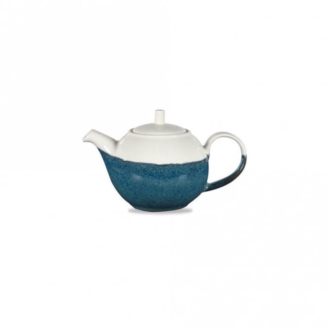 Churchill Monochrome Sapphire Blue Profile Beverage Pot 15oz | Box of 4