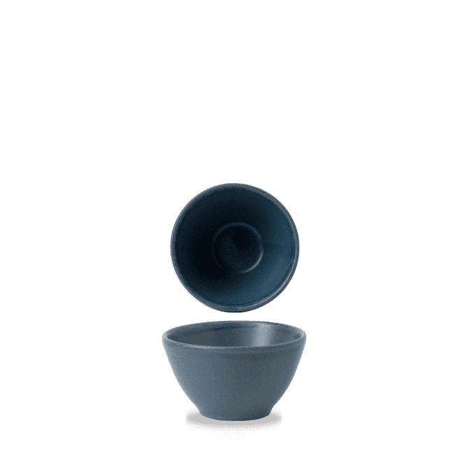 Churchill Oslo Blue Contour Dip Pot 4oz | Box of 12