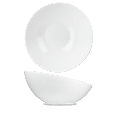 Plastic Tilt White Melamine Bowl 33cm | Box of 2