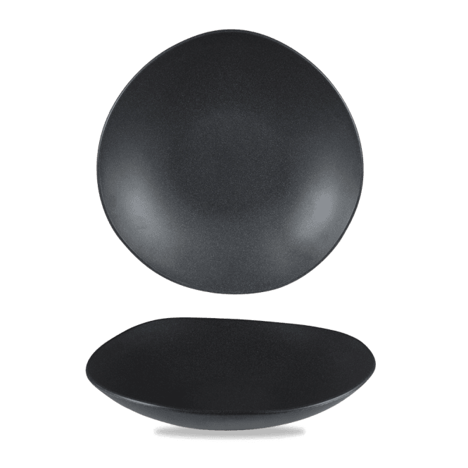 Churchill Plastic Trace Granite Black Melamine Bowl 12.5