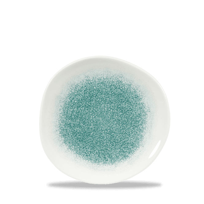 Churchill Raku Jade Green Round Trace Plate 7 1/4
