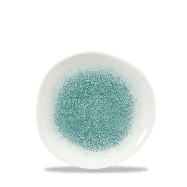 Raku Jade Green Round Trace Plate 7 1/4" | Box of 12