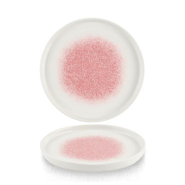 Raku Pink Quartz Walled Plate 8.25" | Box of 6