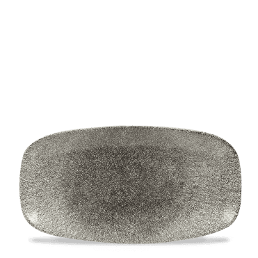 Raku Quartz Black Chefs Oblong Plate 11 3/4" X 6" | Box of 12