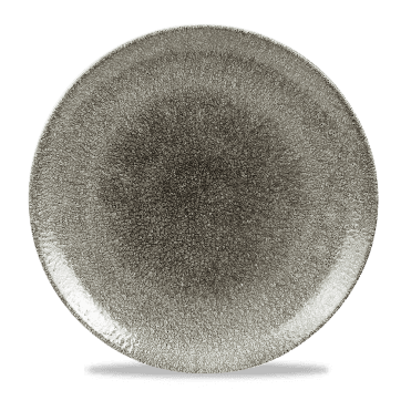 Raku Quartz Black Evolve Coupe Plate 11.25" | Box of 12