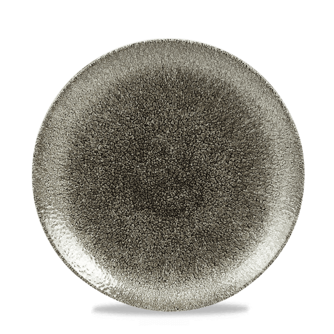 Churchill Raku Quartz Black Evolve Coupe Plate 8.67