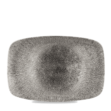 Raku Quartz Black Oblong Platter 13 1/2" X 9 1/4" | Box of 6