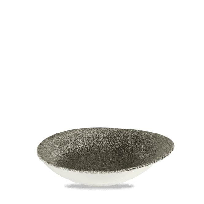 Churchill Raku Quartz Black Round Round Dish 7 2/8X6.5