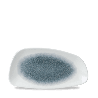 Raku Topaz Blue Chefs Geo Plate 11 3/4X6 1/8" | Box of 12