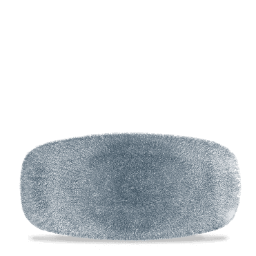 Raku Topaz Blue Chefs Oblong Plate 11 3/4X6" | Box of 12
